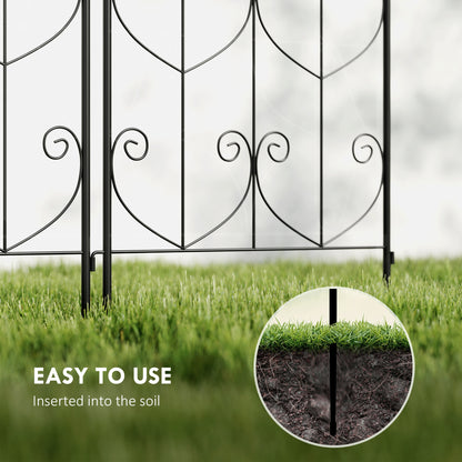 Set of 2 Metal Garden Trellis, Outdoor Trellis Panels, 150 x 50cm