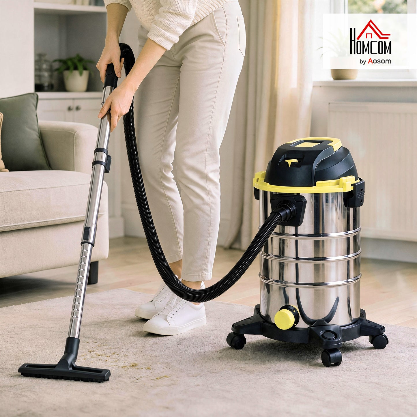 1400W Vacuum Cleaner with Blowing Mode, Yellow