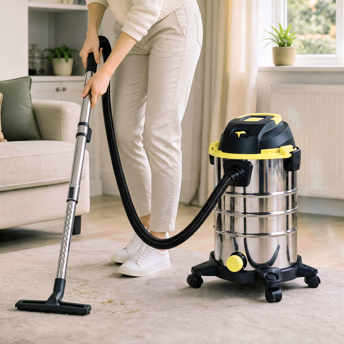 1400W Vacuum Cleaner with Blowing Mode, Yellow