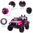 12V Battery-powered 2 Motors Kids Electric Ride On Car Truck Off-road Toy with Parental Remote Control Horn Lights Suspension Wheels Pink