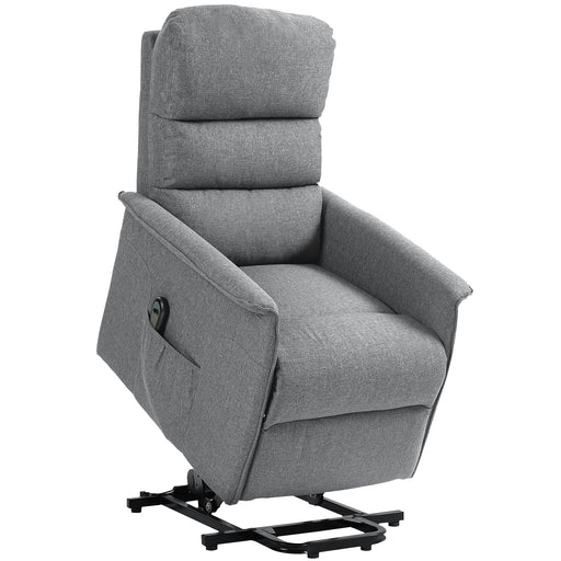 Power Lift Recliner Electric Reclining Chair with Remote Grey