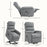 Power Lift Recliner Electric Reclining Chair with Remote Grey