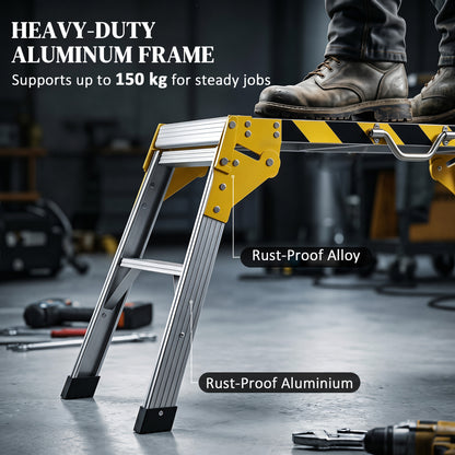 Work Bench, Foldable Garage Table, Aluminium Alloy, 150 kg