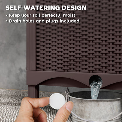 Plastic Vegetable Planter with Trellis, 120 x 40 x 140 cm