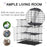 3 Level DIY Pet Playpen Metal Small Animal Cage Guinea Pig Rabbit Ferret Chinchillas Cage 4 Doors Bottom Trays Black