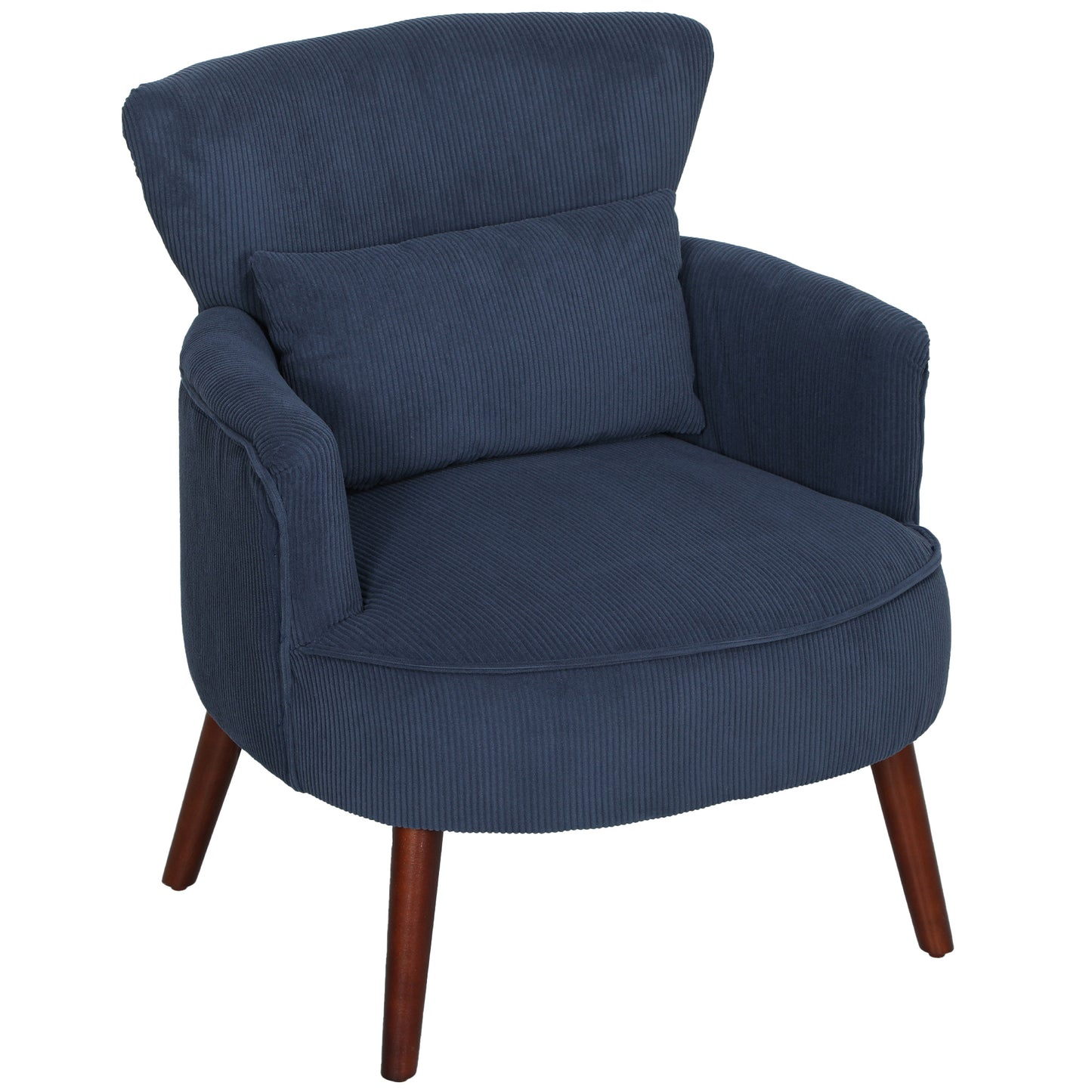 Armchair with Padded Seat and Backrest for Living Room, Blue
