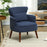 Armchair with Padded Seat and Backrest for Living Room, Blue