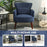 Armchair with Padded Seat and Backrest for Living Room, Blue