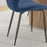 Modern Style Kitchen Chairs Set of 4 with Flannel Upholstered, Dark Blue