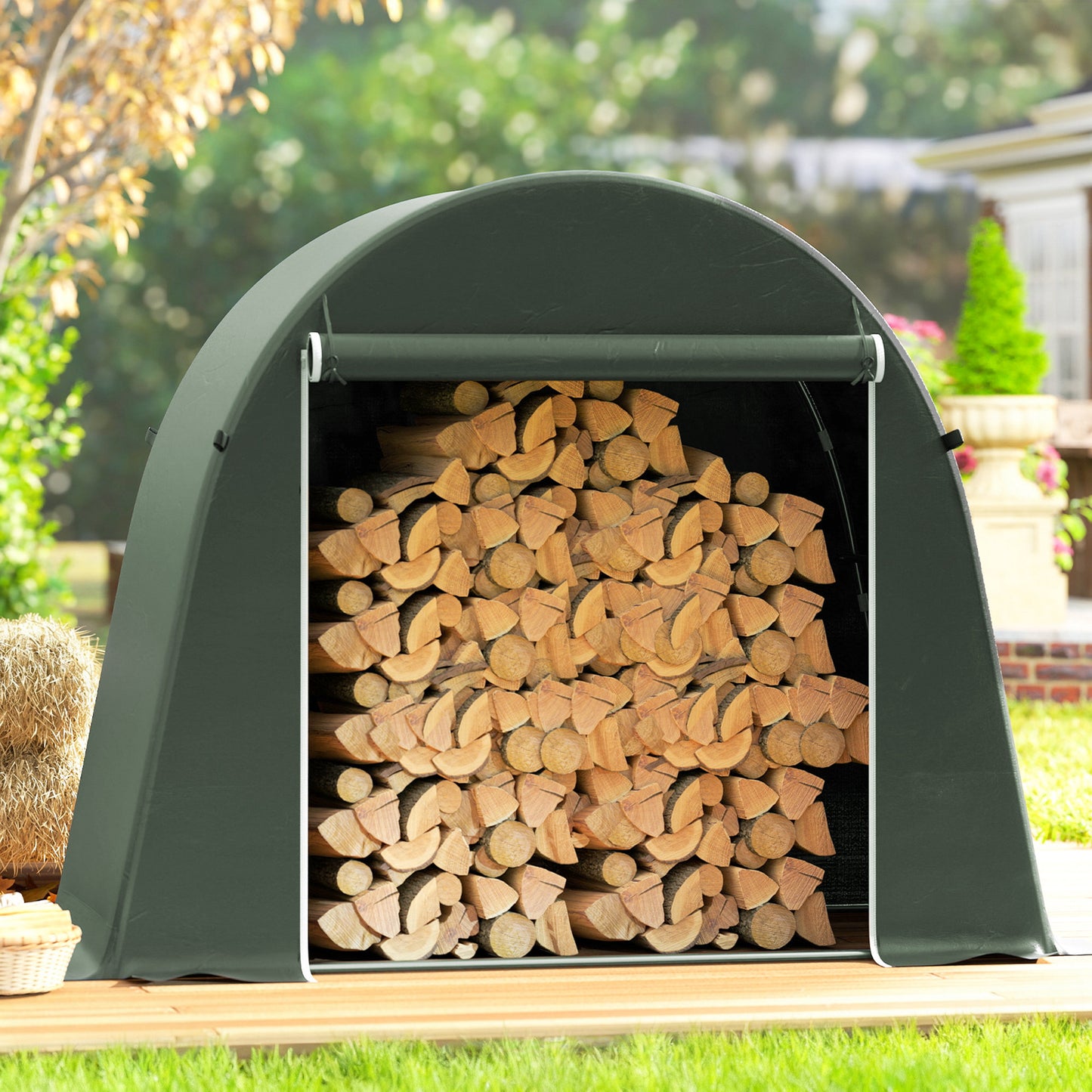8 x 4 ft Garden Storage Shed Tent Bike Tent, Green