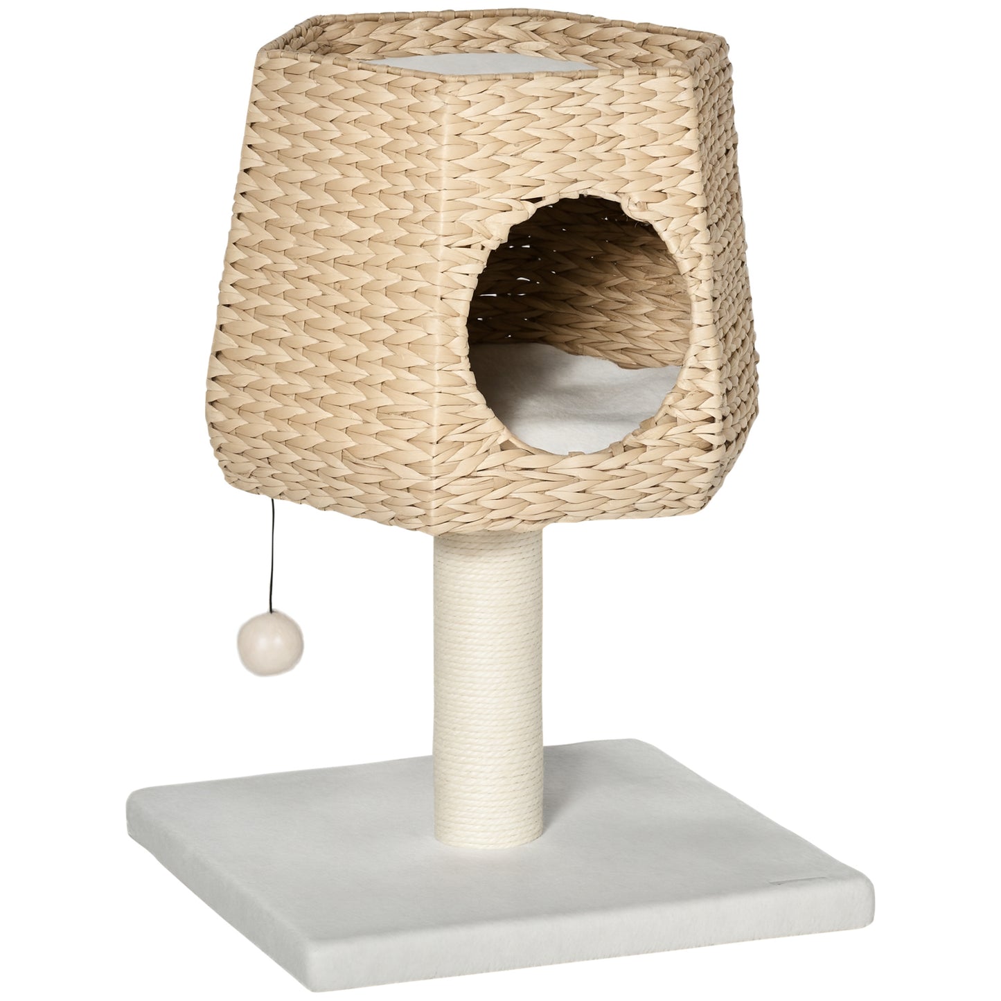 Cat Tree Activity Center with Cattail Fluff Bed Condo Sisal Post Ball