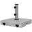 Granite Parasol Base, 28kg Heavy Duty Square Umbrella Stand with Wheels, Retractable Handle, Stainless Steel Tube, Grey