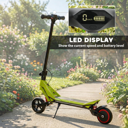Electric Scooter for Kids, Foldable E Scooter for Age Age 6+ Green