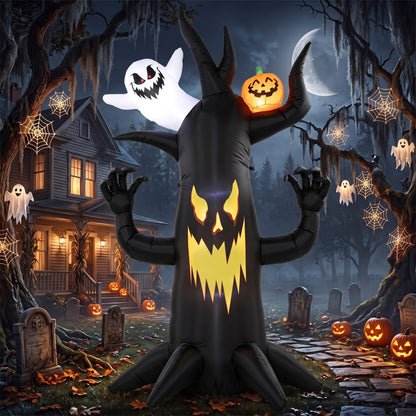 8 FT Halloween Inflatable Spooky Tree with Built-in LED Lights