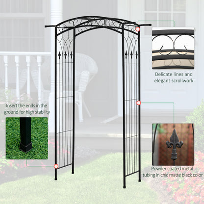 211cm Height Metal Garden Arch Arbor for Wedding Decor