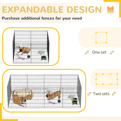 8-Panel DIY Dog Pen with Door for Indoor/Outdoor Use, 76cm High