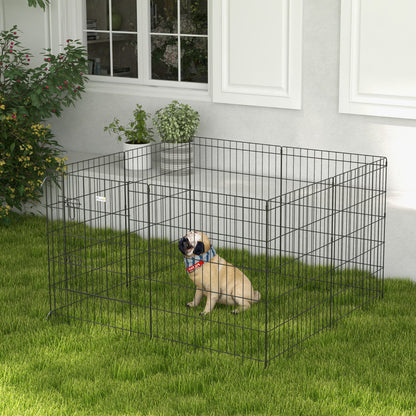 8-Panel DIY Dog Pen with Door for Indoor/Outdoor Use, 76cm High
