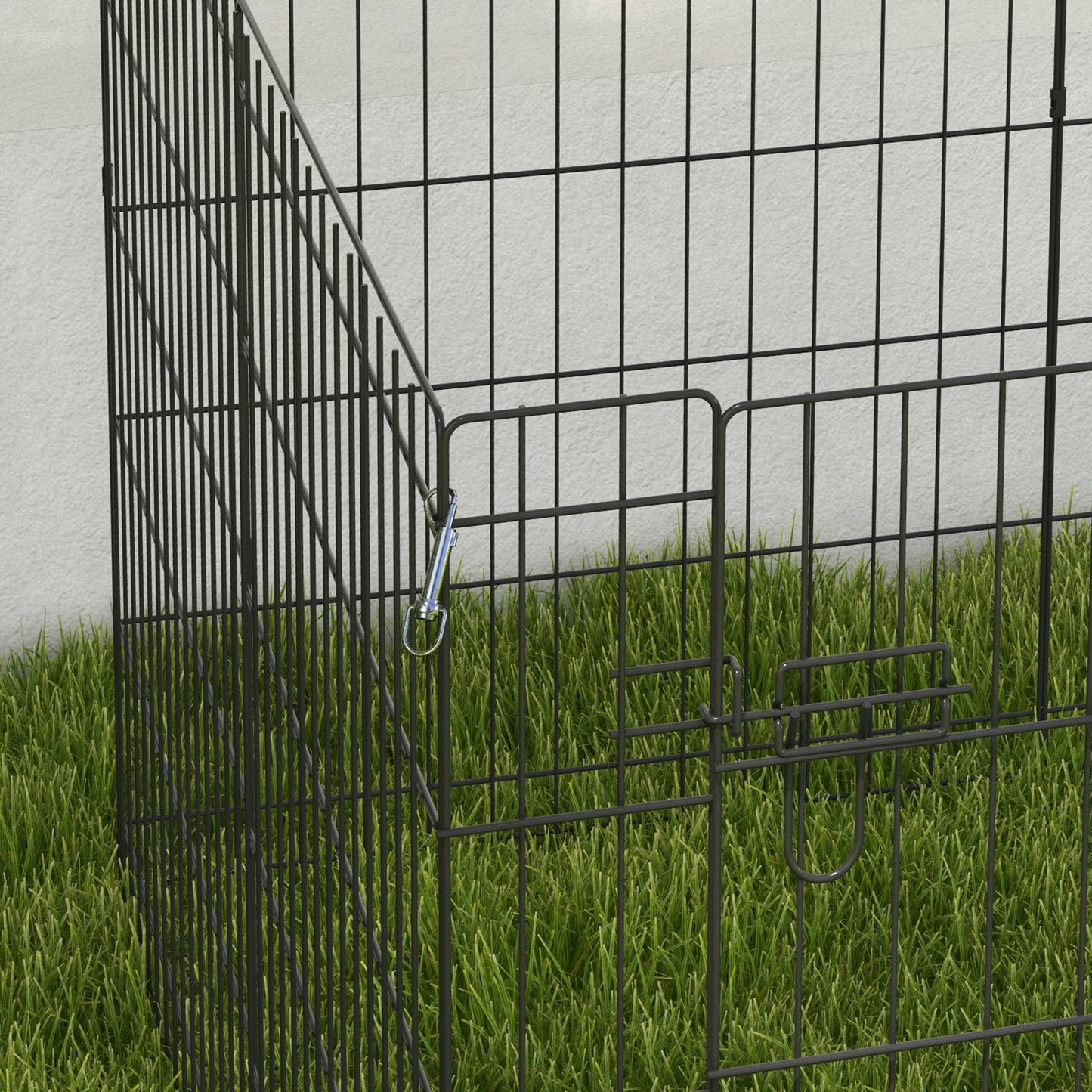 8-Panel DIY Dog Pen with Door for Indoor/Outdoor Use, 76cm High