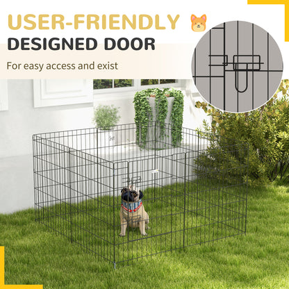 8-Panel DIY Dog Pen with Door for Indoor/Outdoor Use, 76cm High