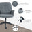 Linen Computer Chair with Armrest, Modern Swivel Chair with Adjustable Height, Grey