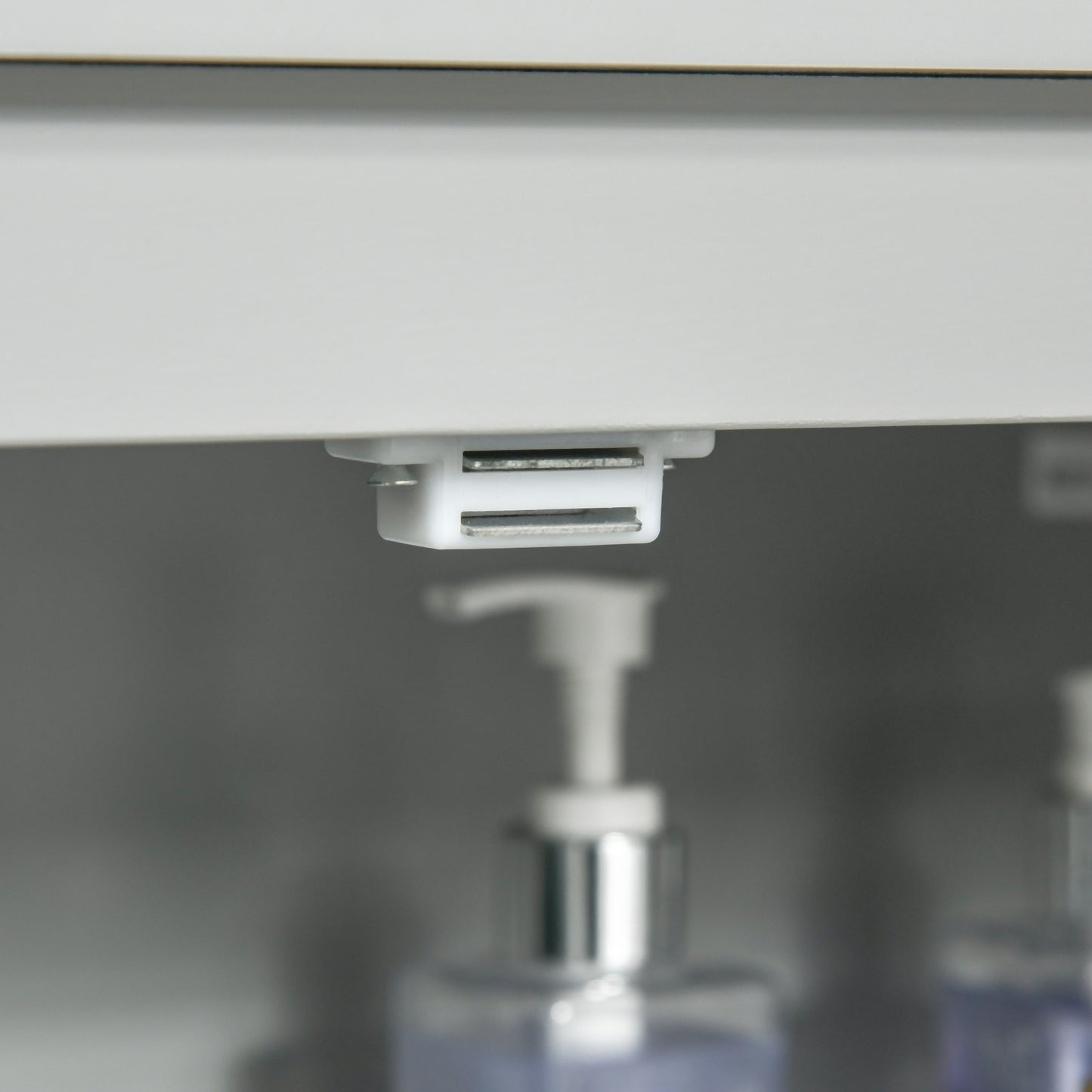 Bathroom Cabinet, Freestanding Floor Cabinet with Storage, Grey