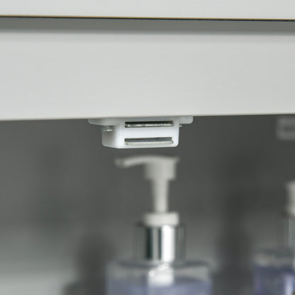 Bathroom Cabinet, Freestanding Floor Cabinet with Storage, Grey