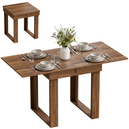 Folding Dining Table Under-Table Storage 140cm Grey
