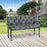 3 Seater Outdoor Chair Cushions, Garden Bench Cushion W/ Back and Ties for Indoor and Outdoor Use, 98 x 150 cm, Grey