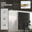 kleankin Bathroom Mirror Cabinet with Light, Bathroom Storage Cupboard with Adjustable Shelf, USB Charge, 90x15x70cm, White