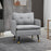 Modern Accent Chair, Upholstered Button Tufted Occasional Chair for Living Room and Bedroom, Grey