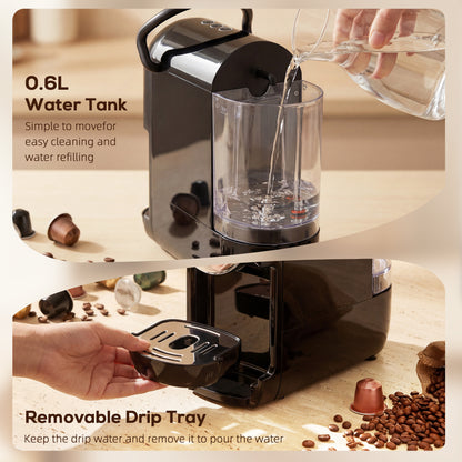 19 Bar Pod Coffee Machine for Nespresso and Dolce Gusto Capsule
