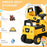 Licensed CAT Kids Ride on Digger Excavator with Manual Bucket, Toddler Pretend Construction Play Toy with Horn Under Seat Storage