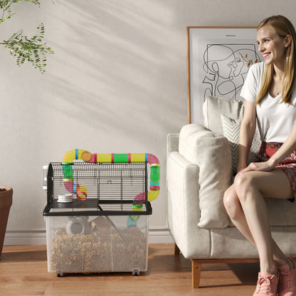 Hamster Cage with 31cm Deep Tray, Tube, 58 x 43 x 57cm