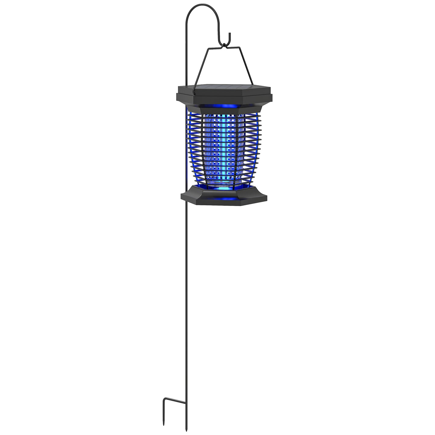 2-in-1 Electric Fly Zapper with UVA Light, Hanging Garden Lantern