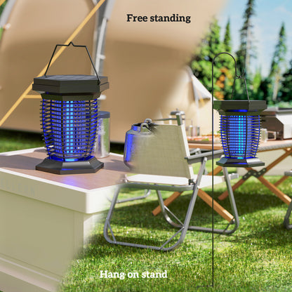 2-in-1 Electric Fly Zapper with UVA Light, Hanging Garden Lantern