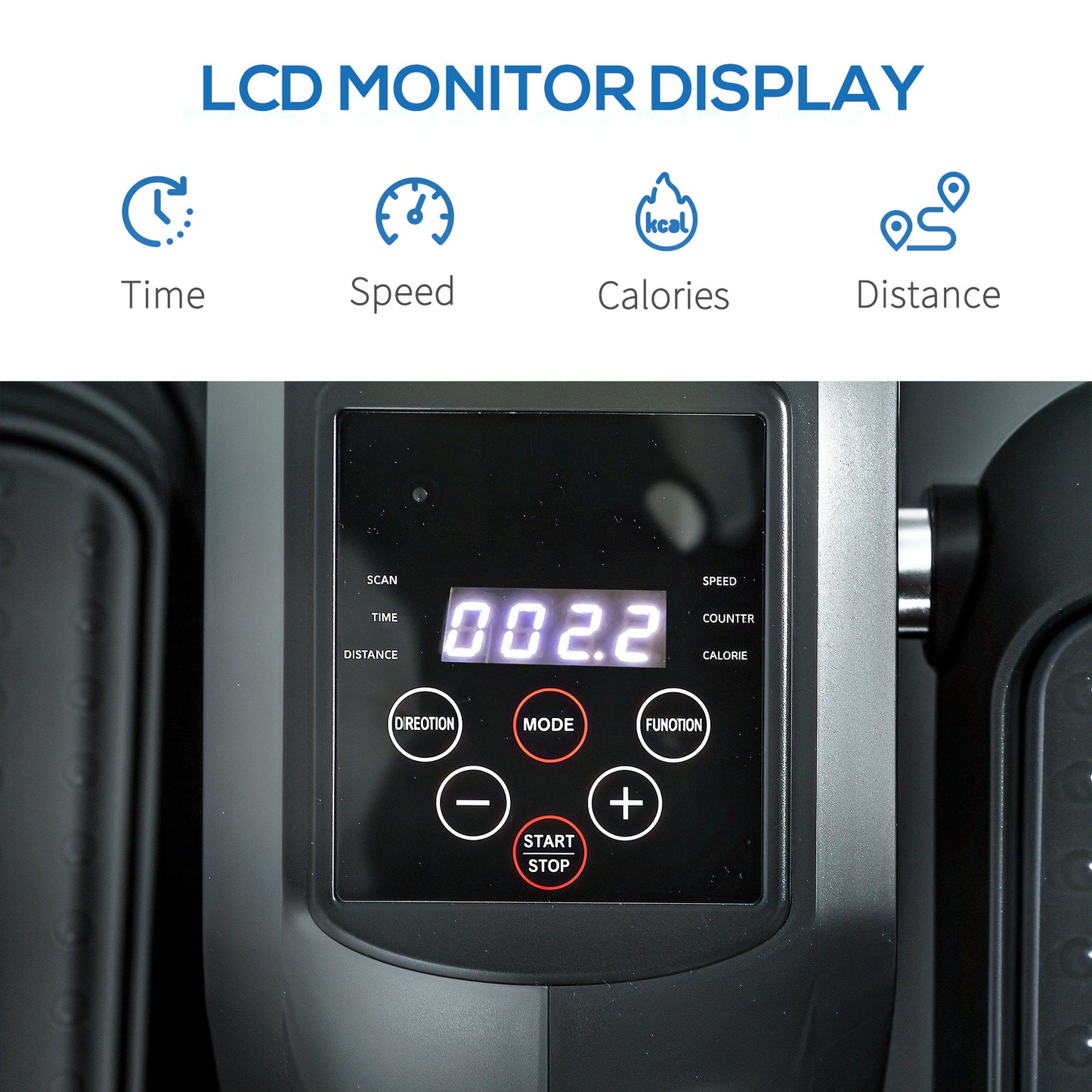 Mini Elliptical Machine, Seated Pedal Exerciser w/ Remote Control