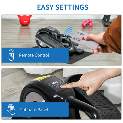 Mini Elliptical Machine, Seated Pedal Exerciser w/ Remote Control