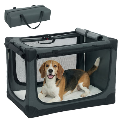 Collapsible Dog Crate Portable Pet Travel Carrier 76 x 54 x 54 cm