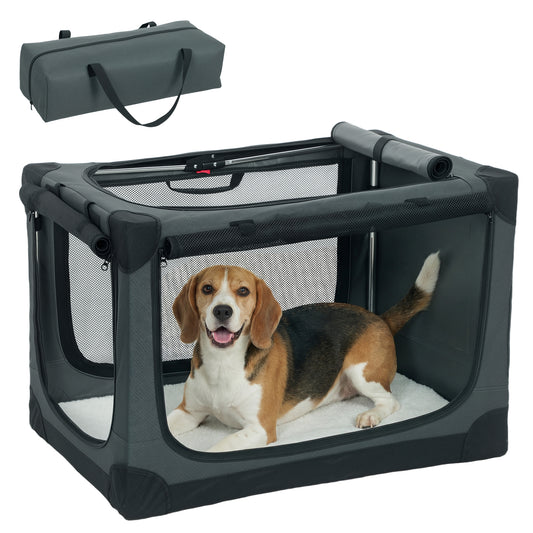 Collapsible Dog Crate Portable Pet Travel Carrier 76 x 54 x 54 cm