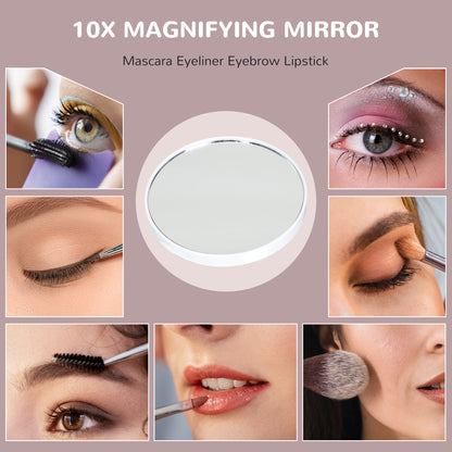 Hollywood Vanity Mirror with Lights, 10X Magnifying, USB Port, White