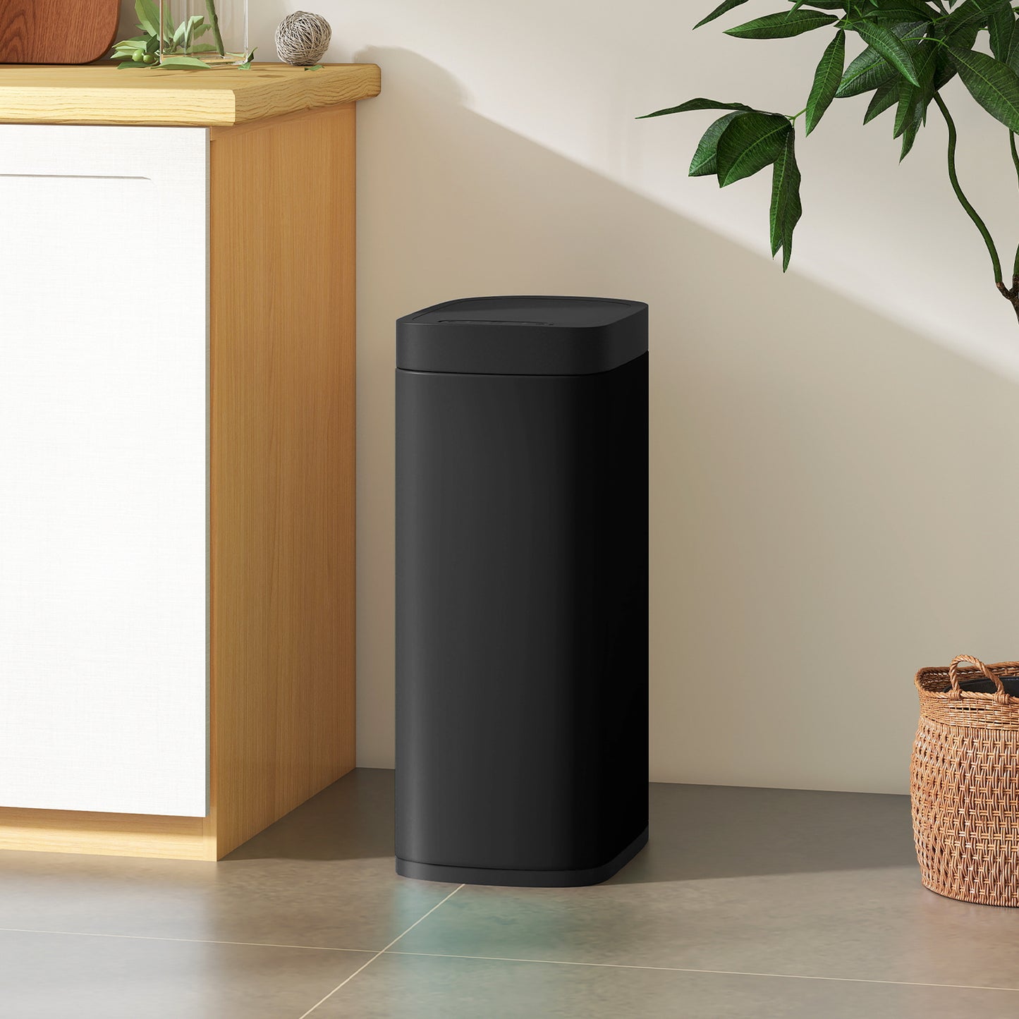50L Sensor Bin, Touchless Kitchen Bin, Battery Operated, Black