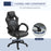 High-Back Office Chair Faux Leather Swivel Computer Desk Chair for Home Office with Wheels Armrests Black