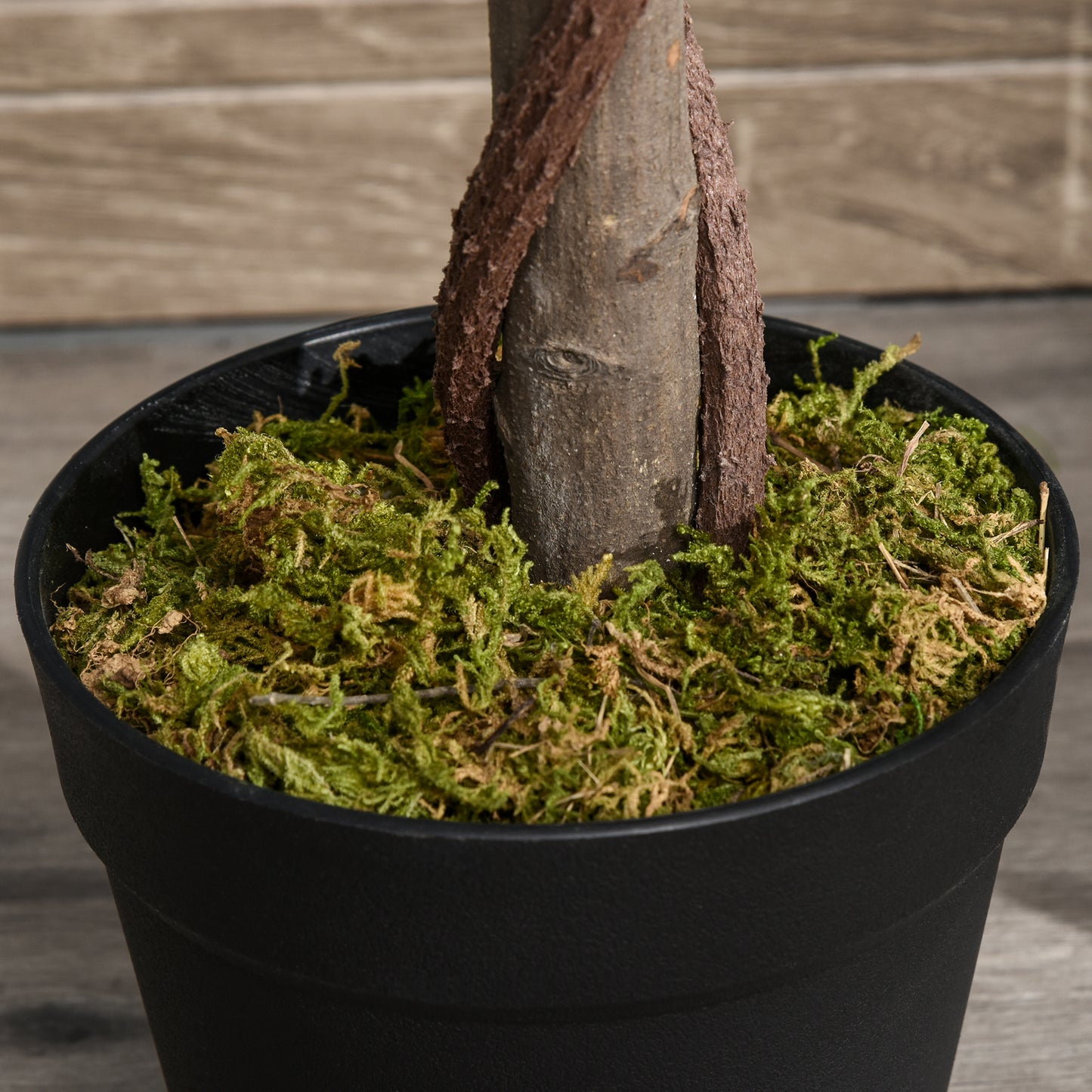 Set of 2 Artificial Topiary Bay Laurel Ball Trees Decorative Plant with Nursery Pot for Indoor Outdoor Decor, 120cm