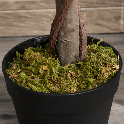 Set of 2 Artificial Topiary Bay Laurel Ball Trees Decorative Plant with Nursery Pot for Indoor Outdoor Decor, 120cm