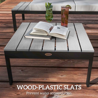 4 Seater Garden L Shaped Corner Sofa Set with Removable Thick Cushions Grey