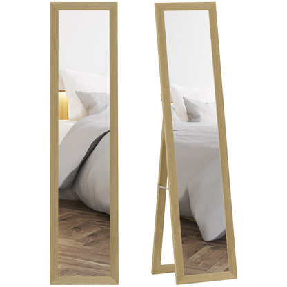 37 x 157 cm Full Length Mirror with Frame for Bedroom, Natural