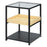 Glass Top Side Table, 3-Tier End Table with Storage Shelves, Nightstand with Steel Frame for Bedroom