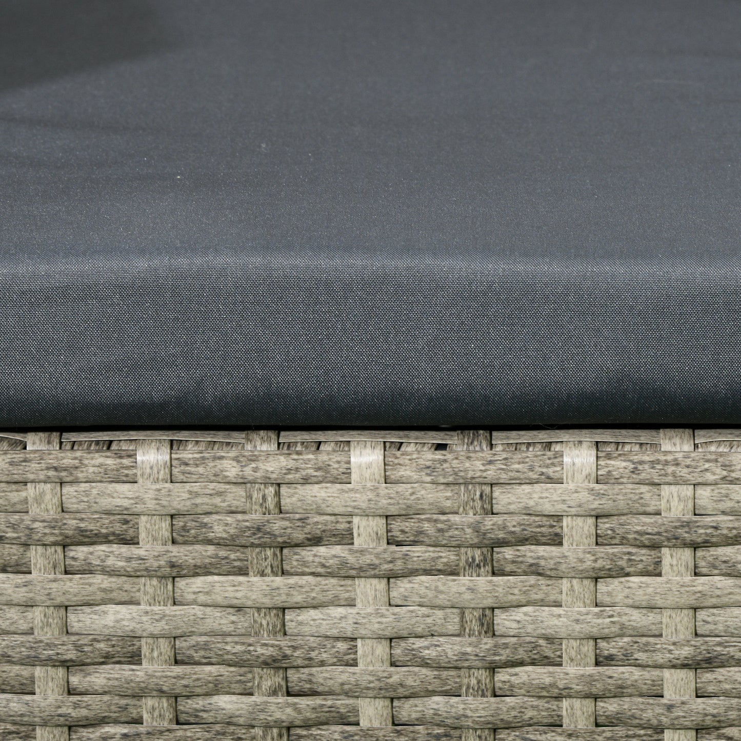 Two-Seat Rattan Chair, with Middle Table - Mixed Grey