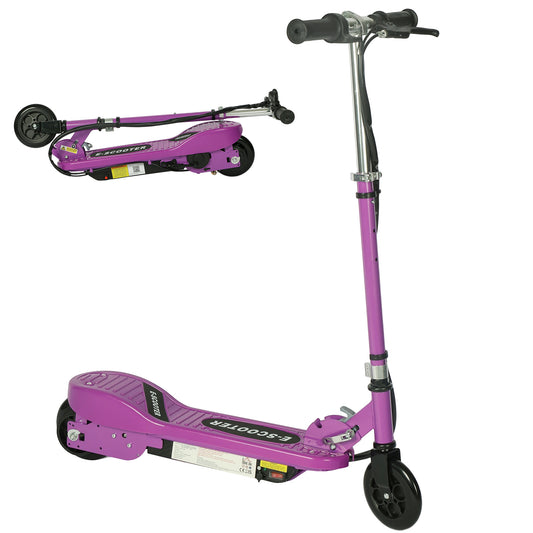 Foldable Kids E-Scooter, for Ages 7-14 Years, Purple