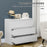 Chest of Drawers, 3-Drawer Storage Organiser Unit for Bedroom, Living Room, White